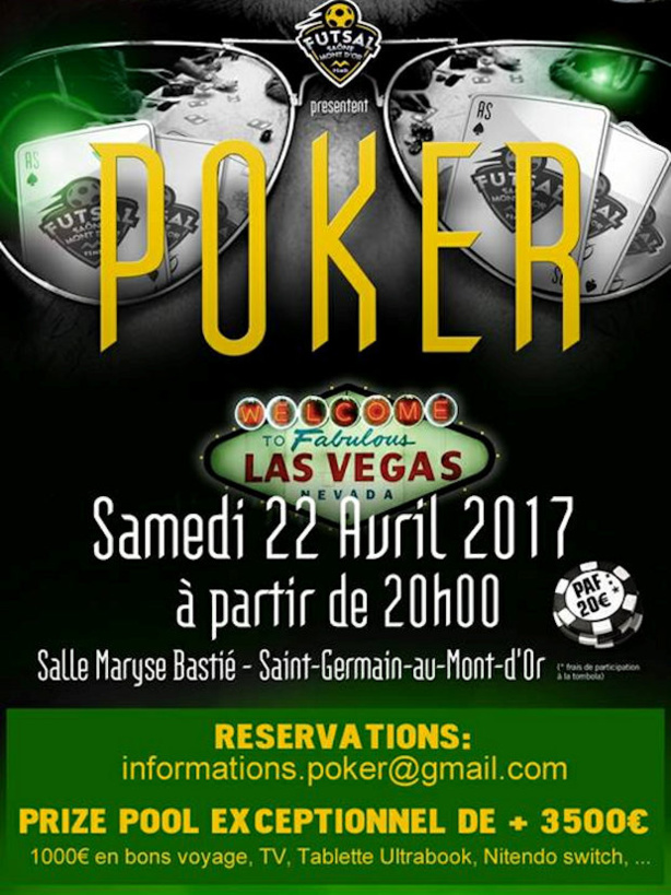 Evénement - Tournoi de POKER le 22 avril