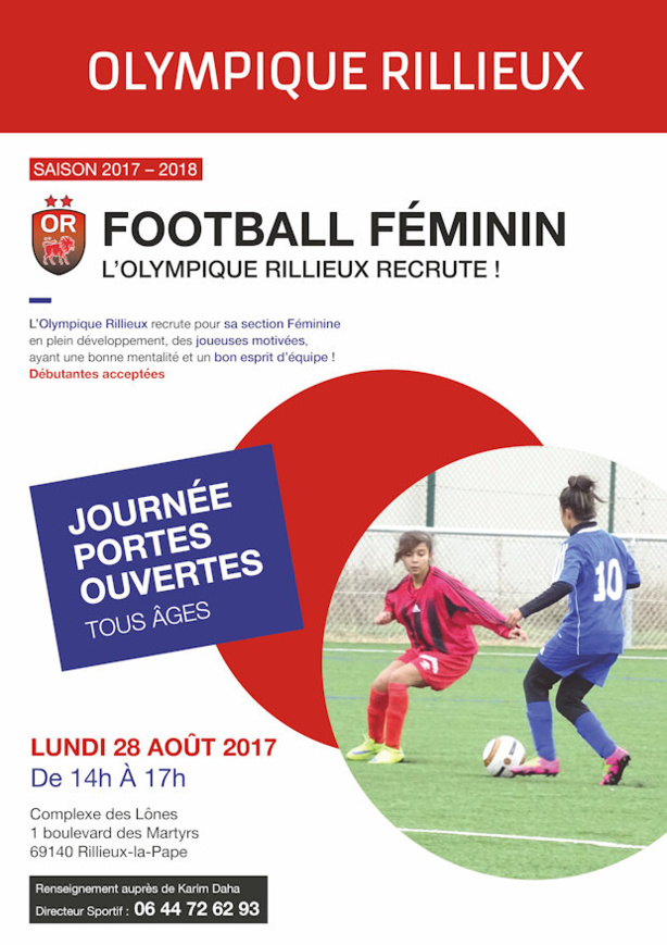 Recrutement - L'O RILLIEUX cherche des FILLES !