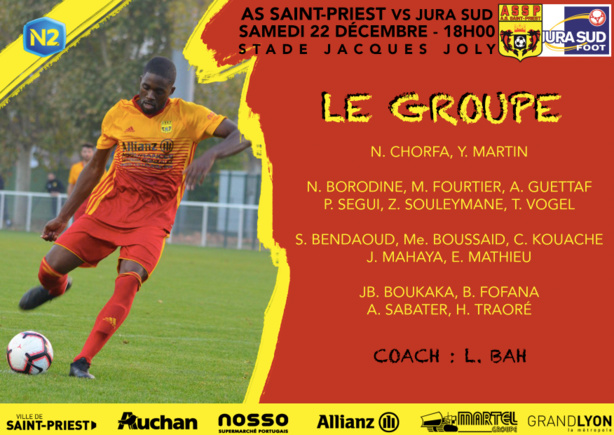 AS SAINT-PRIEST - Le groupe pour la finale contre JURA SUD