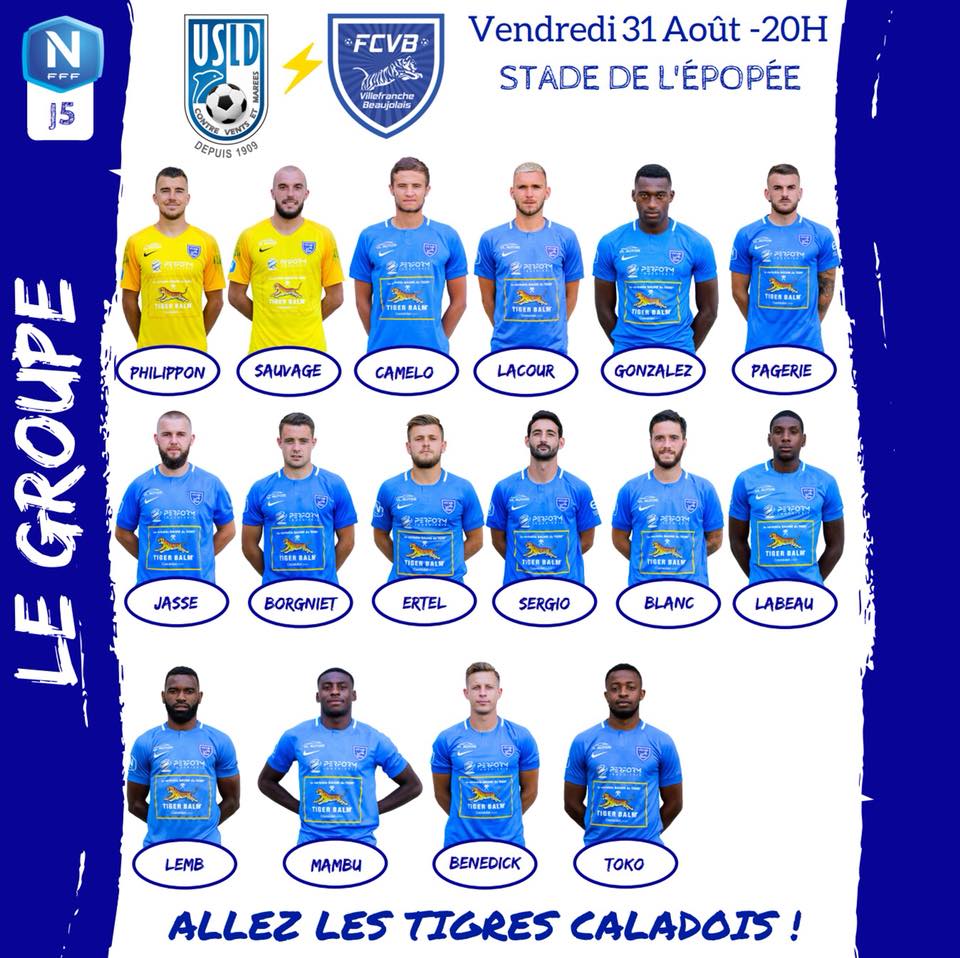 FC VILLEFRANCHE - Le groupe pour lE déplacement à l’USL Dunkerque 